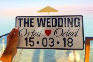 לוחית THE WEDDING