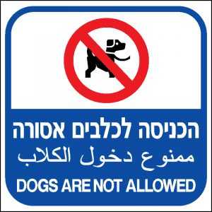 הכניסה לכלבים אסורה