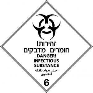 זהירות חומרים מדבקים