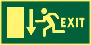 יציאה EXIT למטה