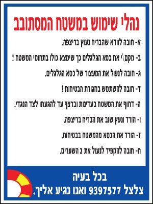 נהלי שימוש במשטח המסתובב